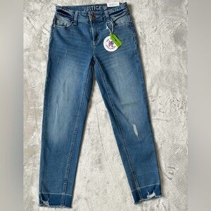 Justice Distressed Blue Skinny Jeans